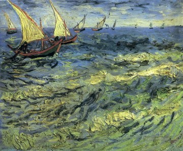  Fische Galerie - Fischerboote auf See Vincent van Gogh
